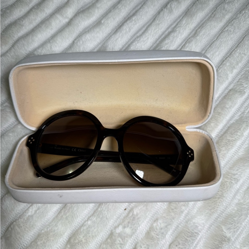 Chloe CE629S 219 Round Brown Sunglasses